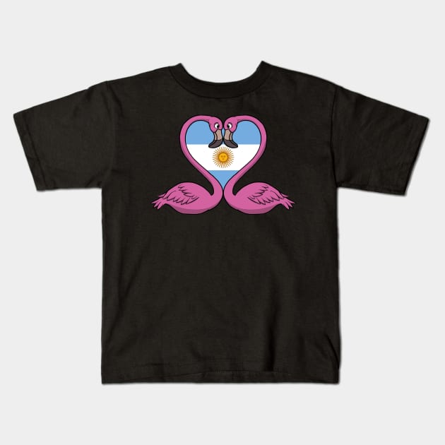 Flamingo Argentina Kids T-Shirt by RampArt